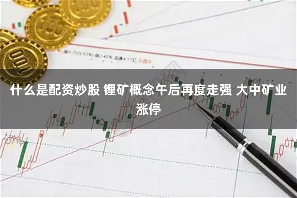 什么是配资炒股 锂矿概念午后再度走强 大中矿业涨停